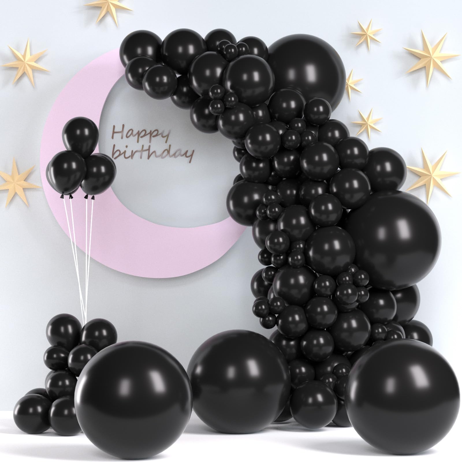 Amazon.com: Black Balloons, 140pcs Black 18 12 10 5 Inch Different
